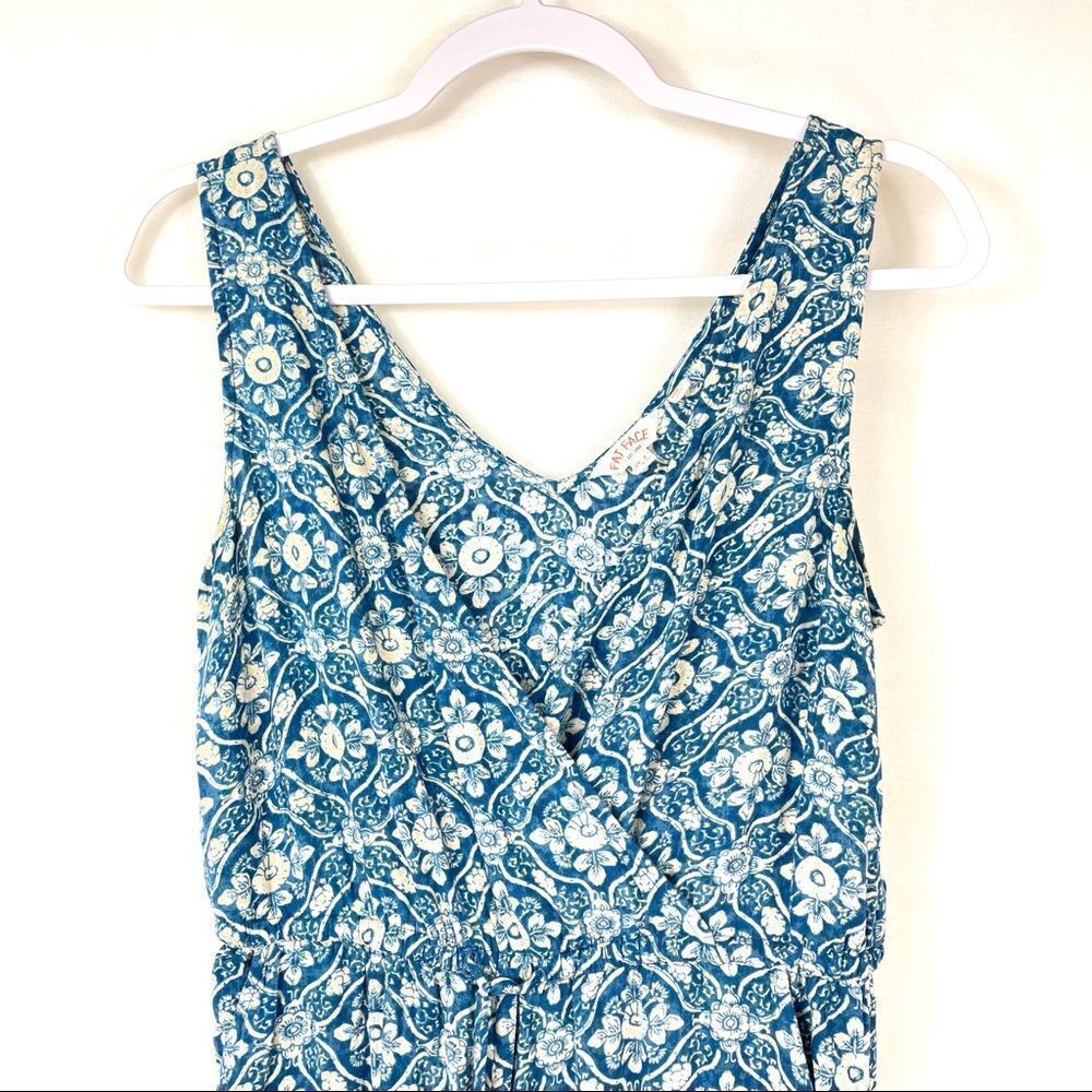 Fat Face Astra Blue Floral Print Sleeveless Jumpsuit Playsuit - Picture 3 of 15